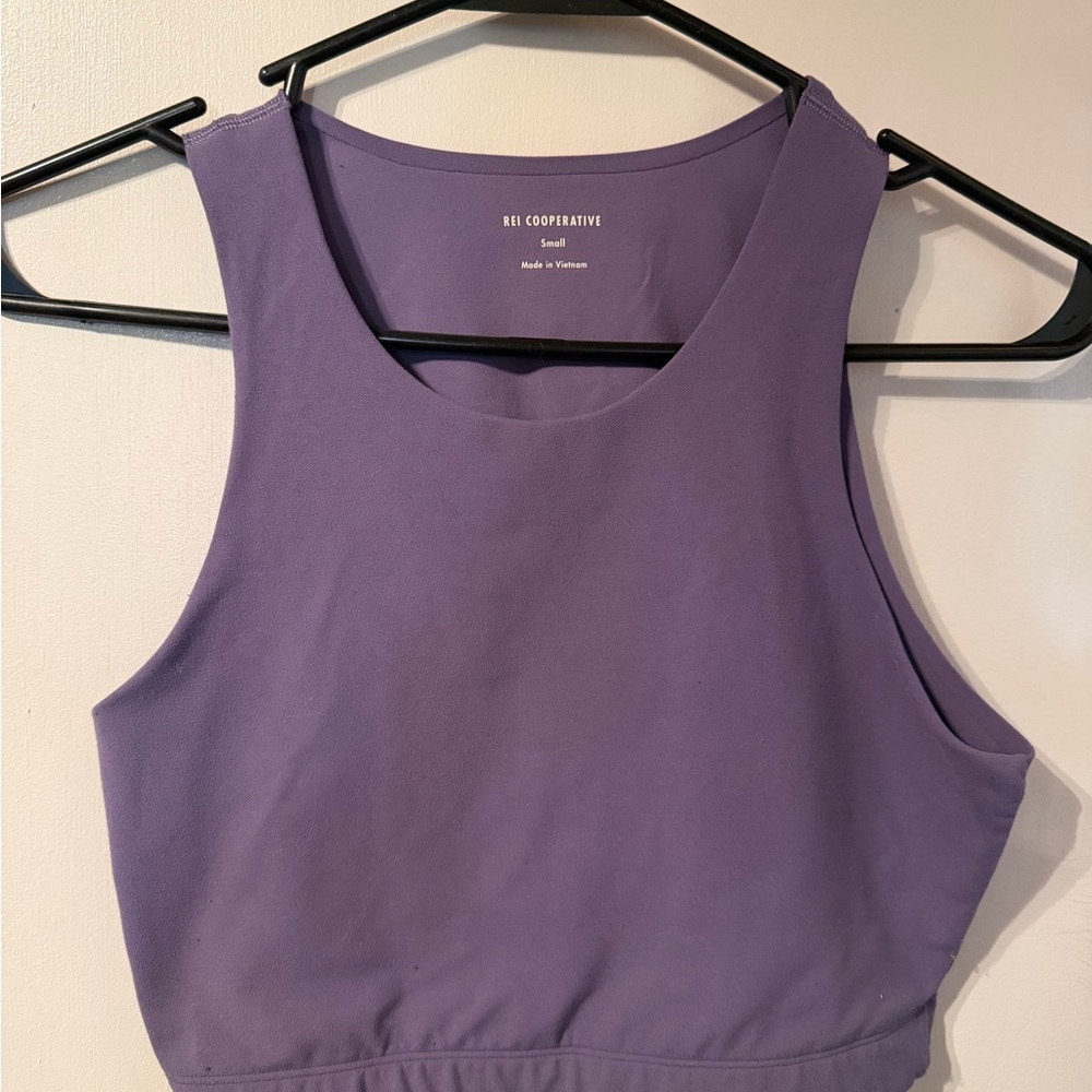 REI Cooperative Women's Purple Athletic Cropped Tank Top size Small